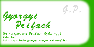 gyorgyi prifach business card